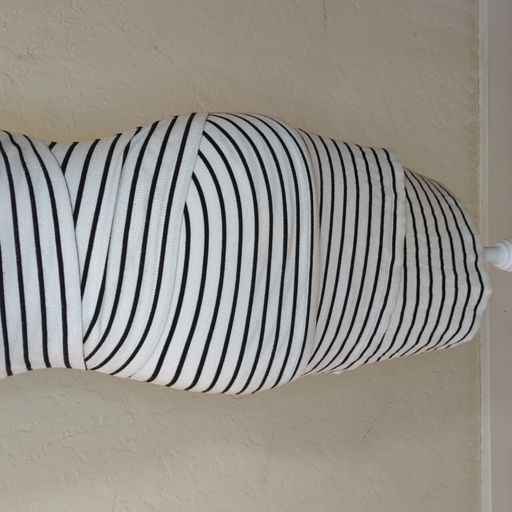Bailey 44 White Black Striped Ribbed Tiered Tank Mini Dress Size XS - Picture 3 of 9